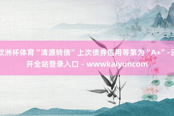 欧洲杯体育“清源转债”上次债券信用等第为“A+”-云开全站登录入口 - wwwkaiyuncom
